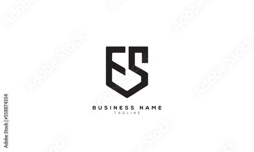 ES, SE, WS, SW, MS, SM, Abstract initial monogram letter alphabet logo design