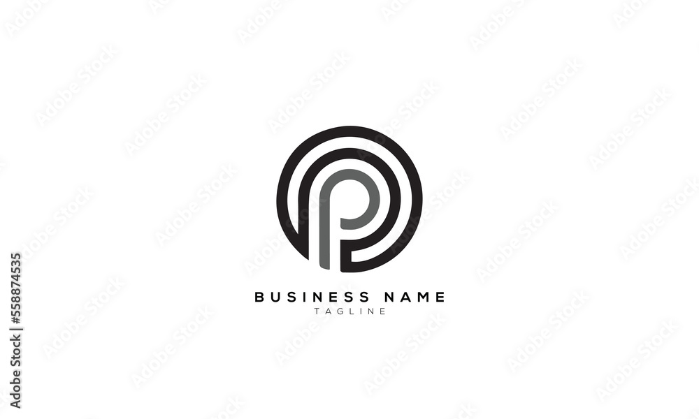 OP, PO, P, PC, CP, PP, Abstract initial monogram letter alphabet logo design OP, PO, P, PC, CP, PP, Abstract initial monogram letter alphabet logo design