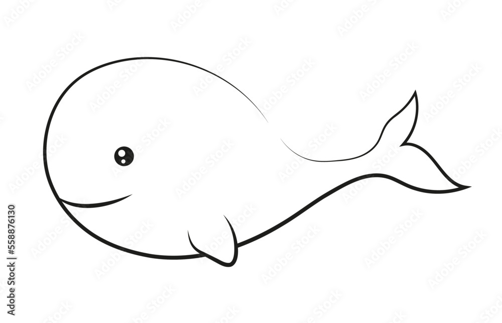 Naklejka premium Wieloryb ilustracja