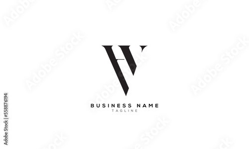 HV, VH, IH, HI, AH, HA, Abstract initial monogram letter alphabet logo design