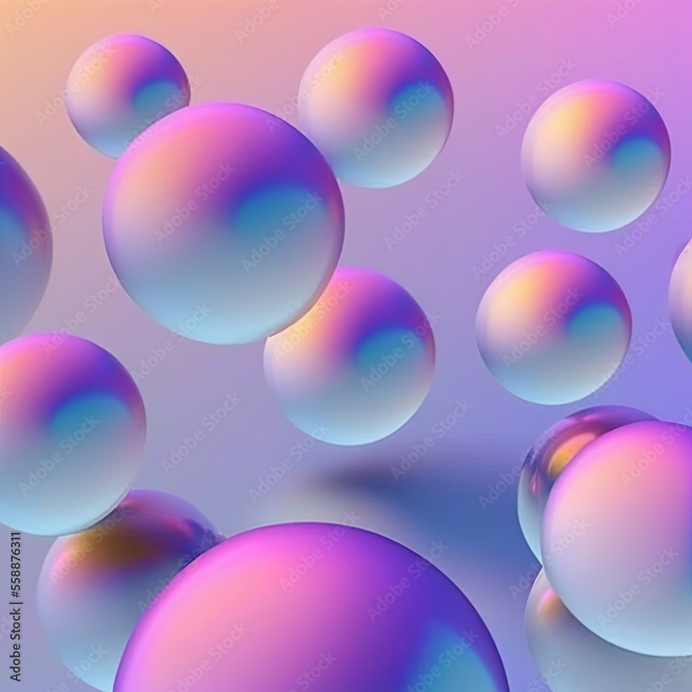 Gradient spheres background digital illustration