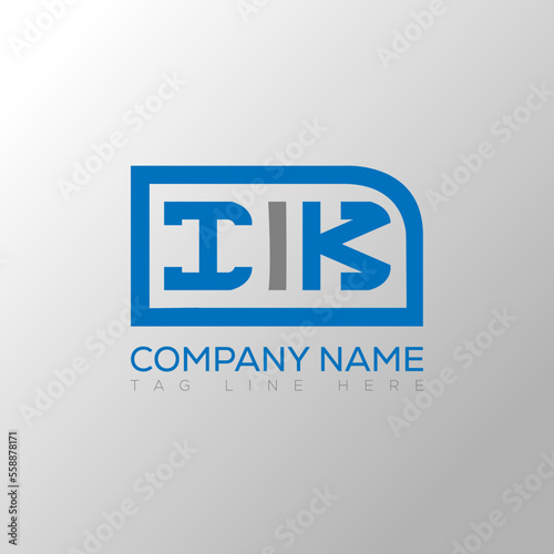 IIK letter logo creative design. IIK unique design.
 photo