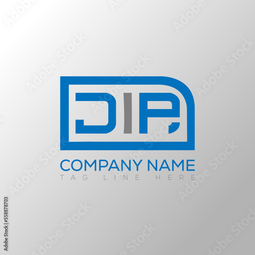 JIP letter logo creative design. JIP unique design.
