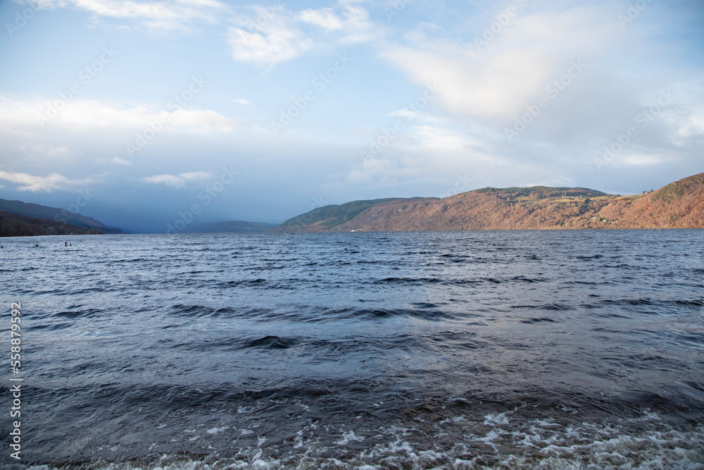 Loch Ness in Inverness, Scotland. The place is where suppost to appear the mith of a monster.