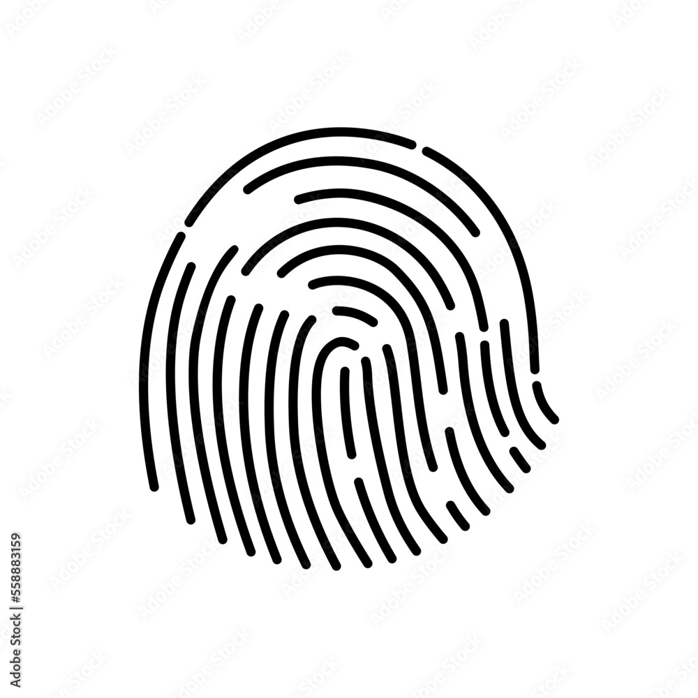 Fingerprint icon vector set. Dactylogram illustration sign collection. Security symbol. Password logo. Fingerprint icon vector set. Dactylogram illustration sign collection. Security symbol. Password logo.