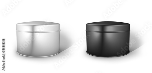 Low metal can, packaging, 3d rendering