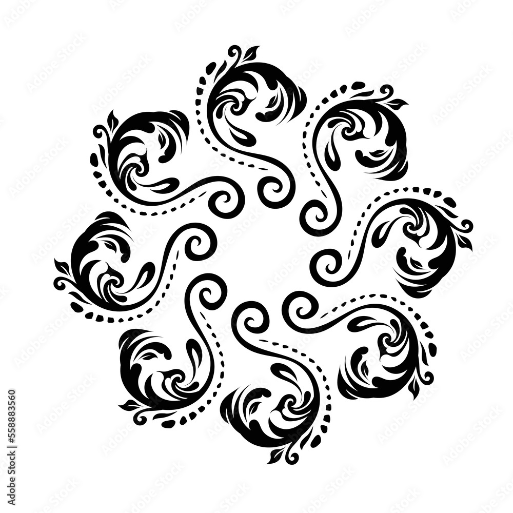 Decorative line art frames. Zen tangle inspired mandala Zen with tribal boho chic ornaments. Decorative line art frames. Zen tangle inspired mandala Zen with tribal boho chic ornaments.