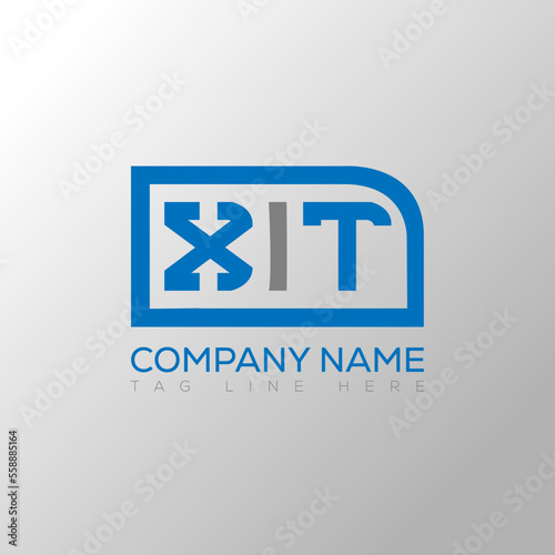 XIT letter logo creative design. XIT unique design.
 photo