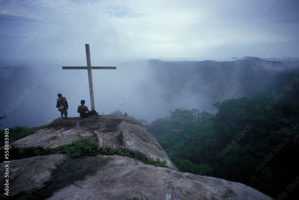 Children and a cross, Akokora, Zaire. Children and a cross, Akokora, Zaire.