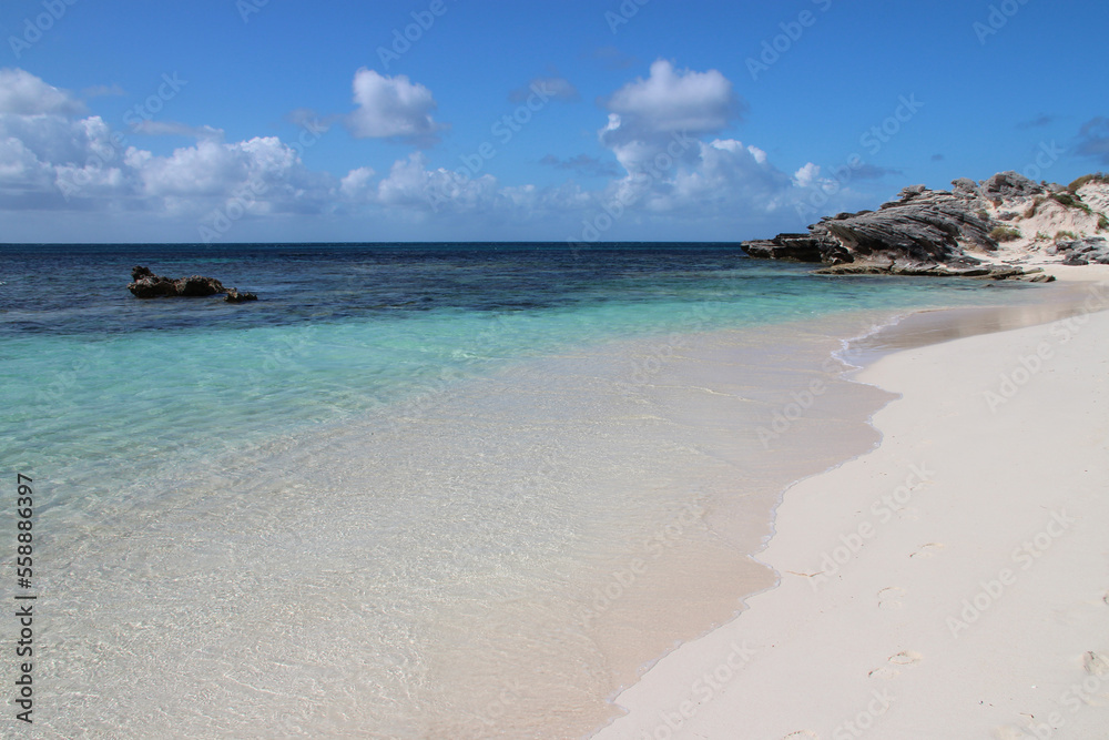 indian ocean at longreach bay at rottnest island in australia indian ocean at longreach bay at rottnest island in australia