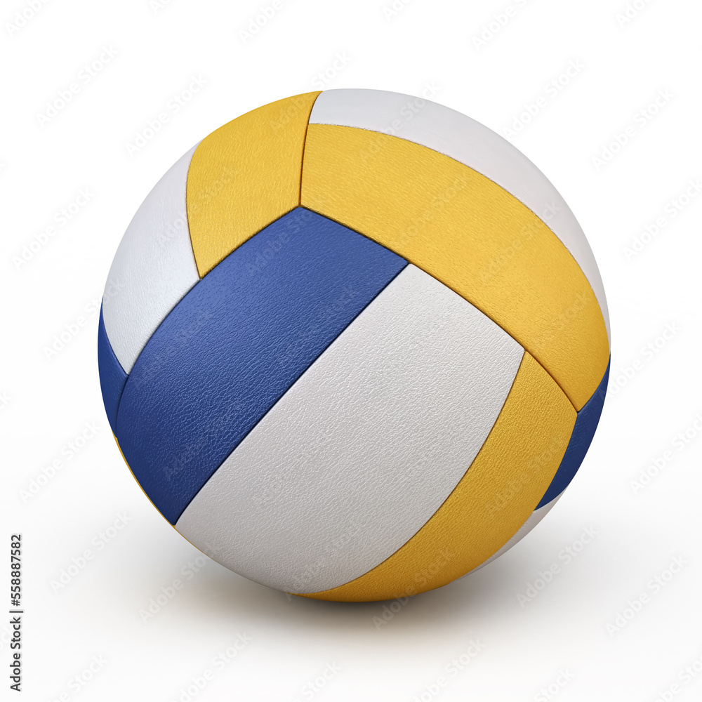 3d Render Volleyball (clipping path)