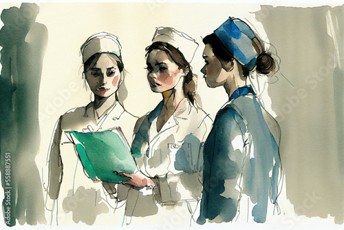 Krankenschwester, Generative KI photo