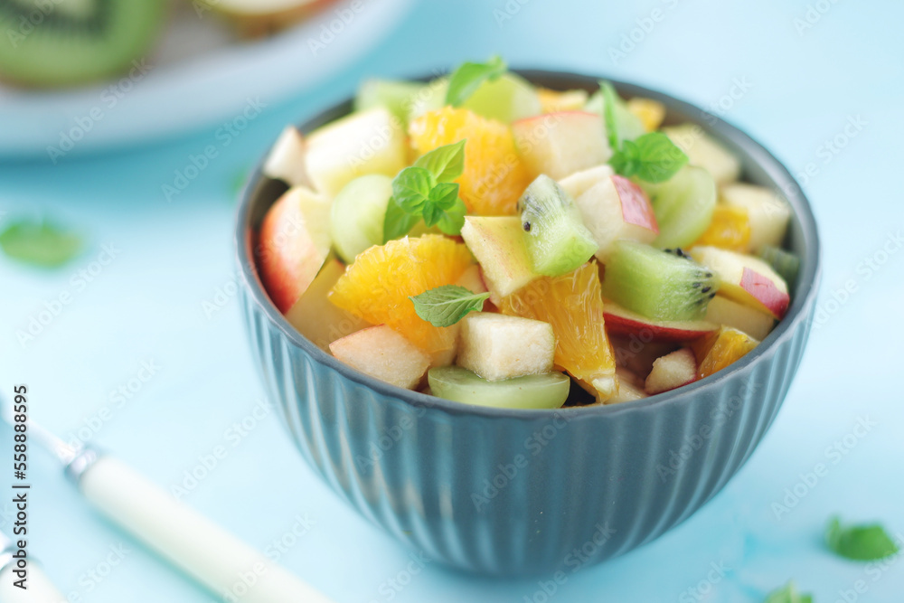 A bowl with fresh fruit salad A bowl with fresh fruit salad