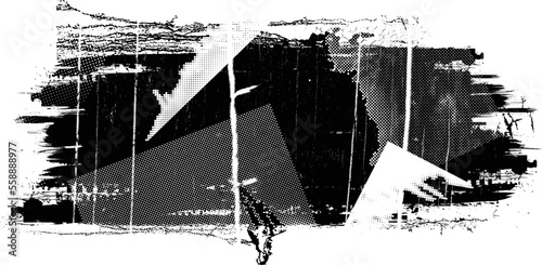 Wallpaper Mural Glitch distorted grunge layer  . Noise destroyed texture . Trendy defect error shapes . Overlay grunge texture . Distressed effect .Vector shapes with a halftone dots screen print texture. Torontodigital.ca