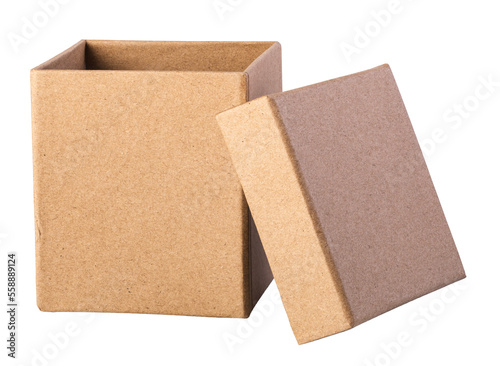 cardboard box on transparent background. png file