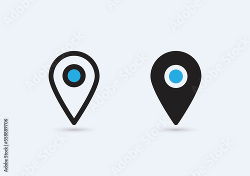 map pin icons set