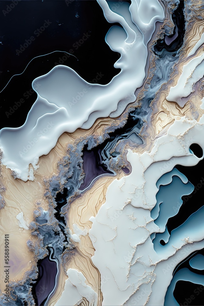 Obraz premium Agate de marbre abstrait multicolore, lignes géométriques fond d'écran art d'illustration 3d