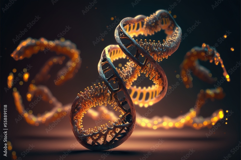 Digital illustration about DNA. Digital illustration about DNA.