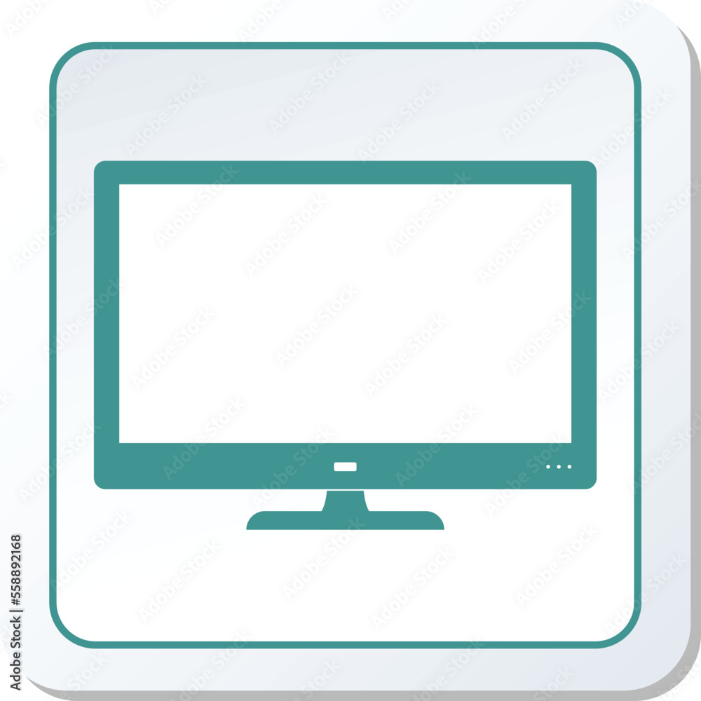 Monitor Icon Vector Graphic Illustration