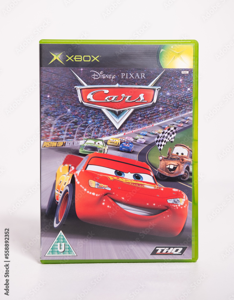 Kent, england, 01.01.2023 An original Disney Pixar cars XBOX Microsoft