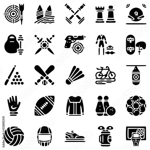 vector illustration, sport icon set, fitness icon pack, health icon set, solid icon