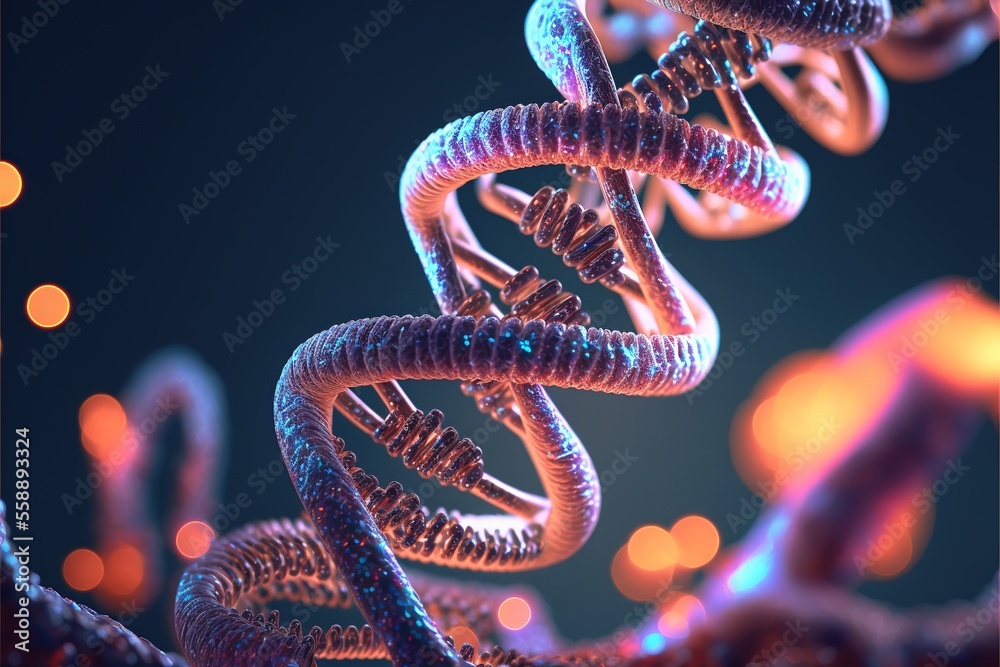 Digital illustration about DNA. Digital illustration about DNA.