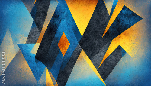 Wallpaper Mural background of abstract hexagons blue black Torontodigital.ca