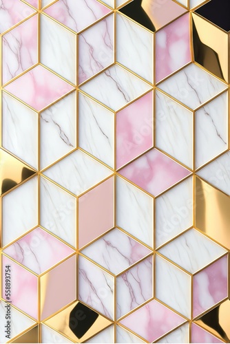 Agate de marbre abstrait multicolore, lignes géométriques fond d'écran art d'illustration 3d photo