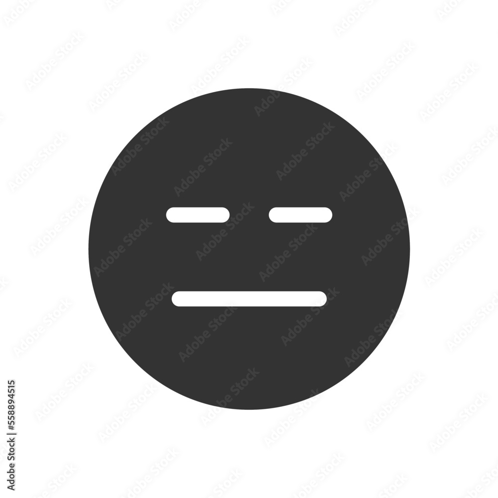 Expressionless face emoji icon. Straight face emoticon symbol modern, simple, vector, icon for website design, mobile app, ui. Vector Illustration Expressionless face emoji icon. Straight face emoticon symbol modern, simple, vector, icon for website design, mobile app, ui. Vector Illustration