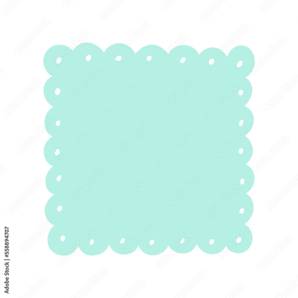 Scalloped Edge Square Frame Badge Vector. Simple label sticker template. Cute vintage frill ornament. Vector illustration isolated on white background. Scalloped Edge Square Frame Badge Vector. Simple label sticker template. Cute vintage frill ornament. Vector illustration isolated on white background.