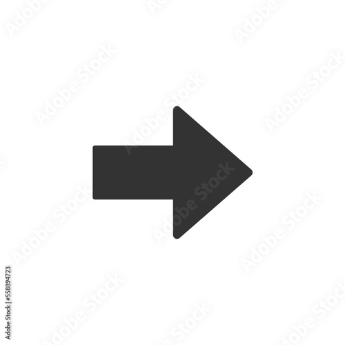 Right arrow icon. Multimedia symbol modern, simple, vector, icon for website design, mobile app, ui. Vector Illustration