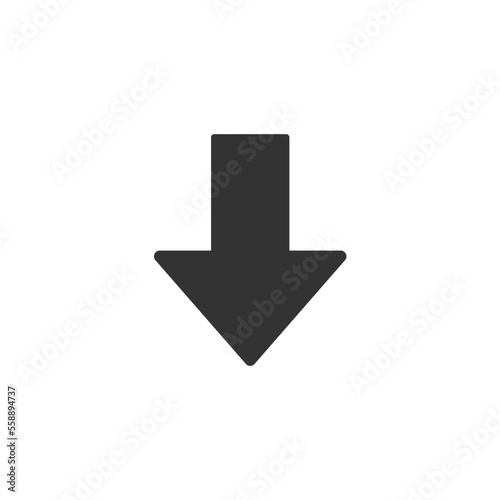 Down arrow icon. Multimedia symbol modern, simple, vector, icon for website design, mobile app, ui. Vector Illustration