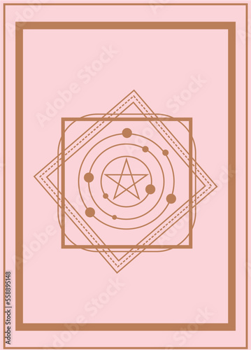 Tarot Card Minimalist Vector Illustration, The Star