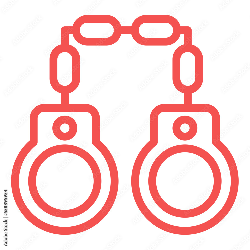 Handcuffs Icon Style