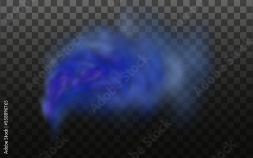 Cloudy sky or smog over the city.Vector illustration.Blue vector cloudiness ,fog or smoke on dark checkered background.