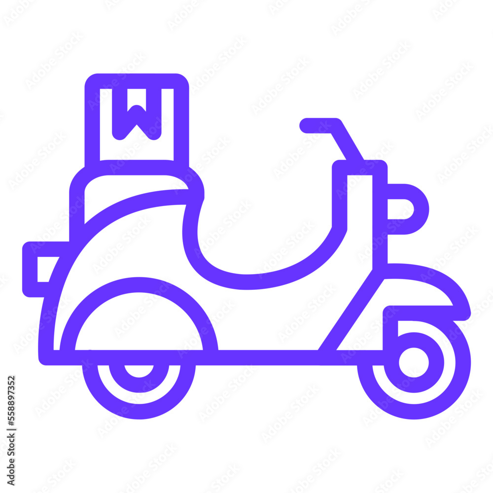 Delivery Scooter Icon Style Delivery Scooter Icon Style