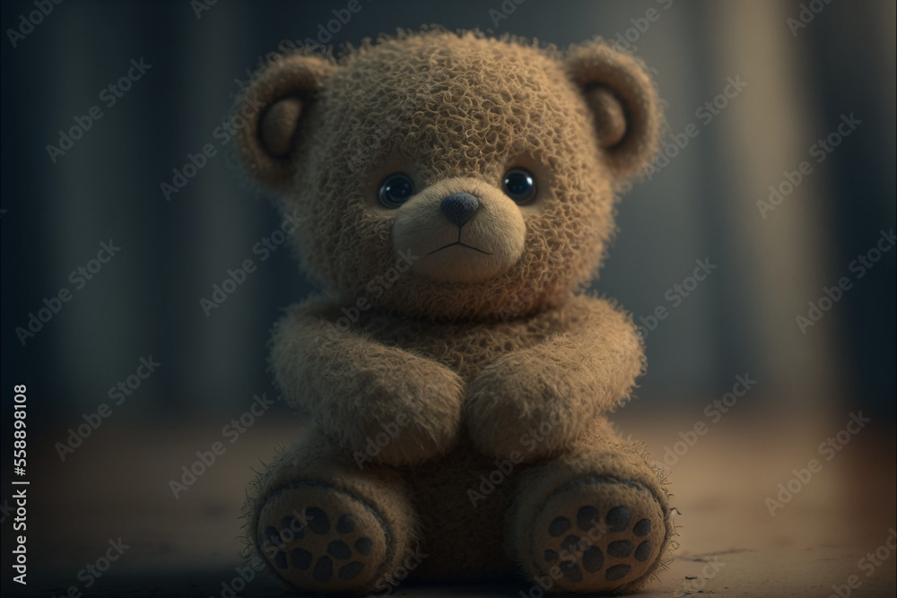 Teddy bear. Children's toy. Generative AI. Teddy bear. Children's toy. Generative AI.
