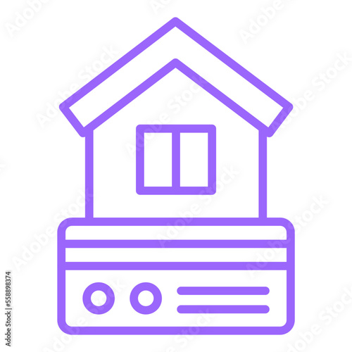 House Payment Icon Style © designing ocean