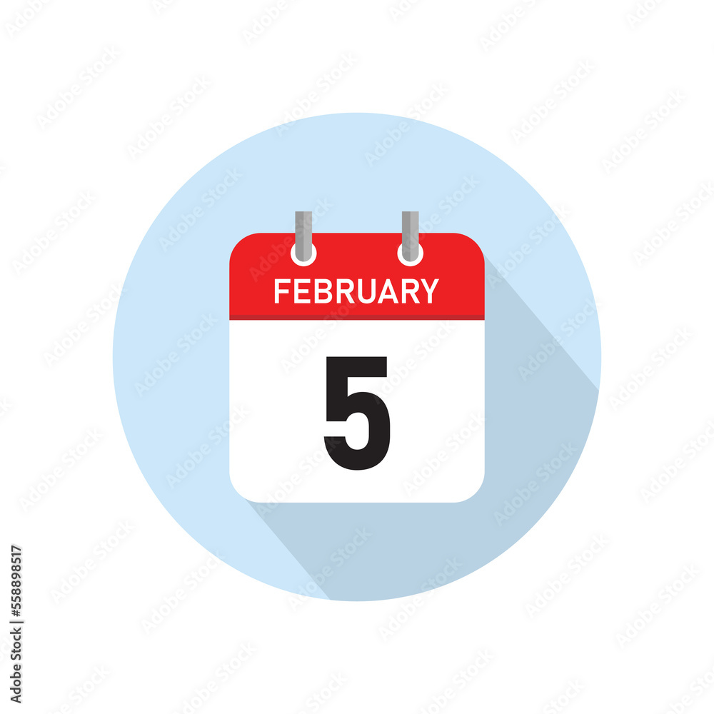 February 5 Concept Design. Vector Illustration. February 5 Concept Design. Vector Illustration.