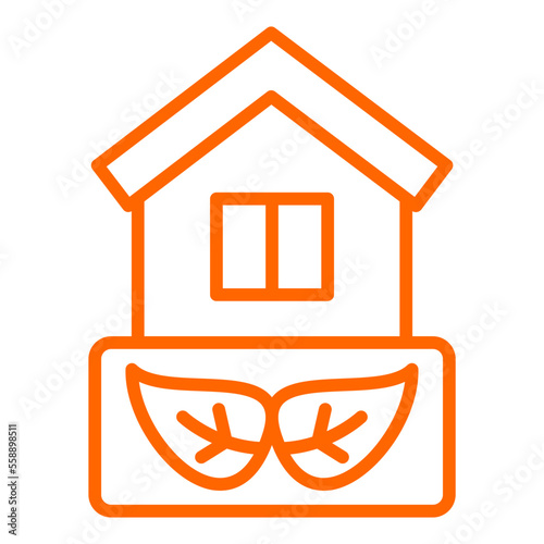Eco House Icon Style