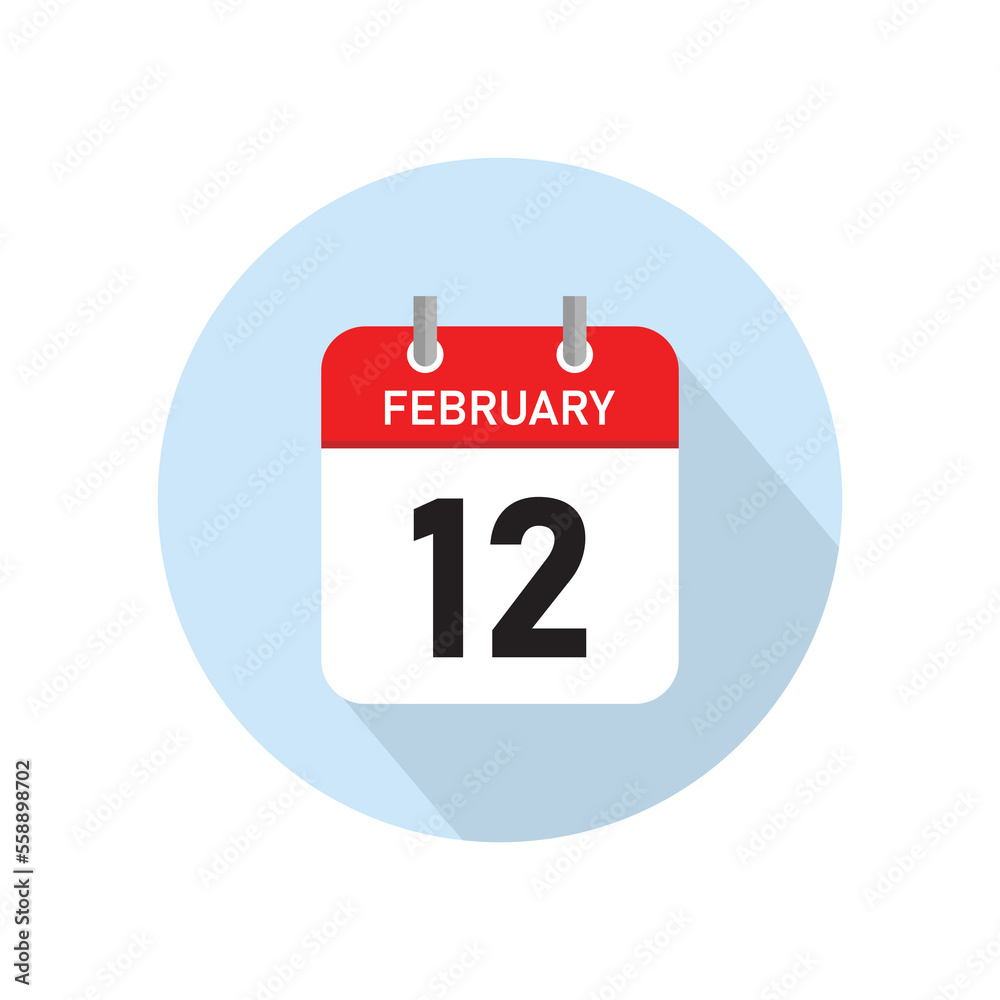 February 12 Concept Design. Vector Illustration. February 12 Concept Design. Vector Illustration.