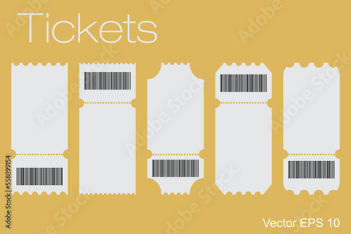 Ticket template vector