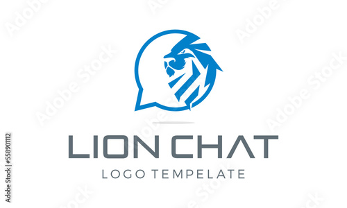 Vector golden lion head vector silhouette of king of savanna with message logo 