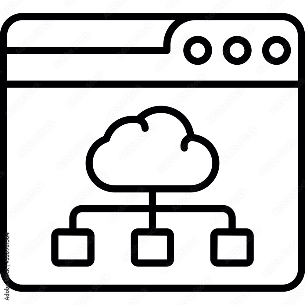 Page Cloud Computing Icon Page Cloud Computing Icon