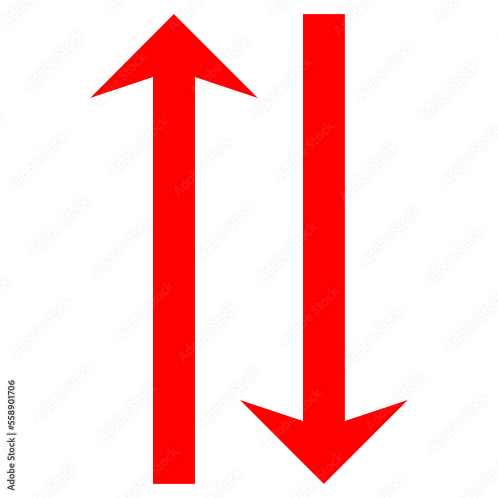 Two Way Arrows on Transparent Background