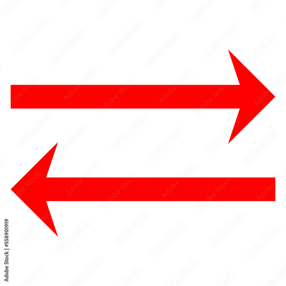 Directional Arrow Sign on Transparent Background