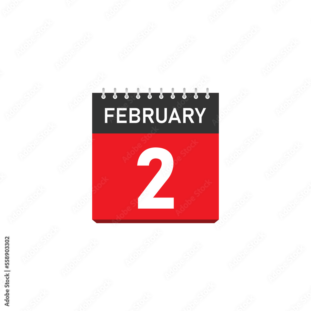 February 2 Concept Design. Vector Illustration. February 2 Concept Design. Vector Illustration.