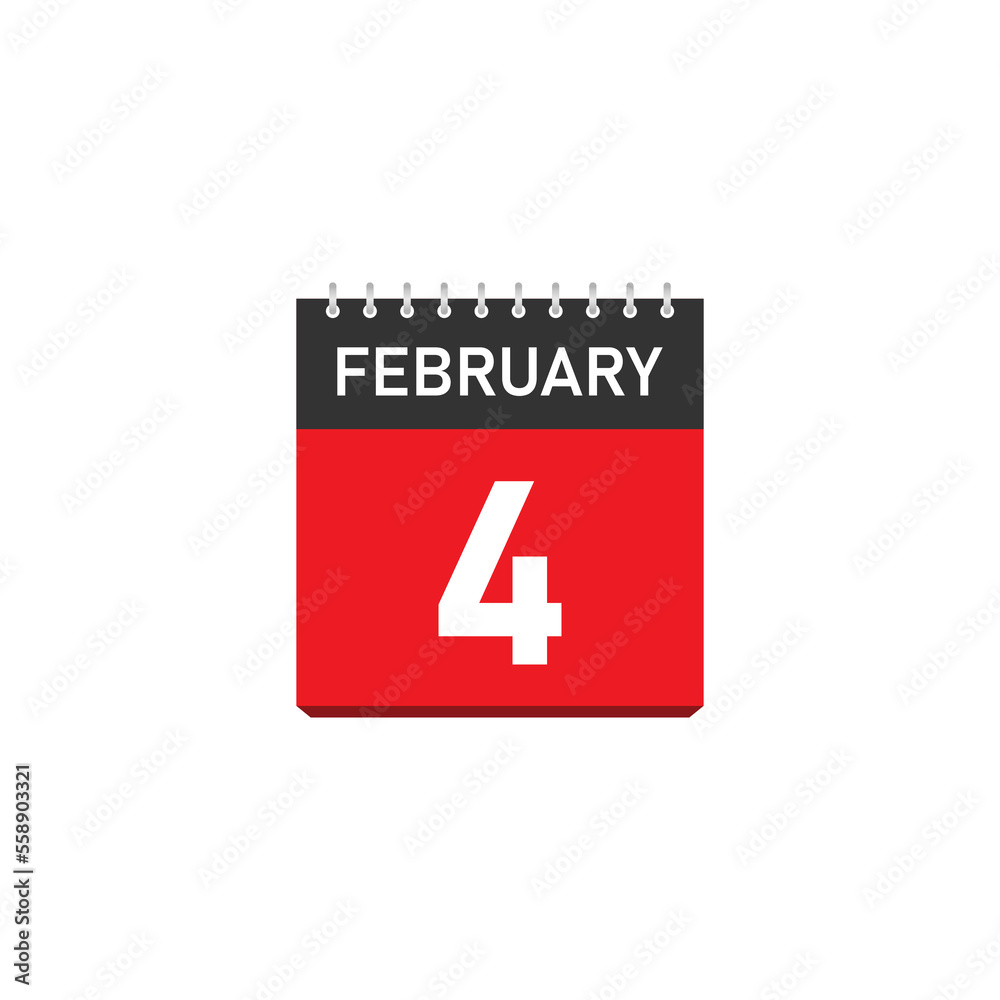 February 4 Concept Design. Vector Illustration. February 4 Concept Design. Vector Illustration.