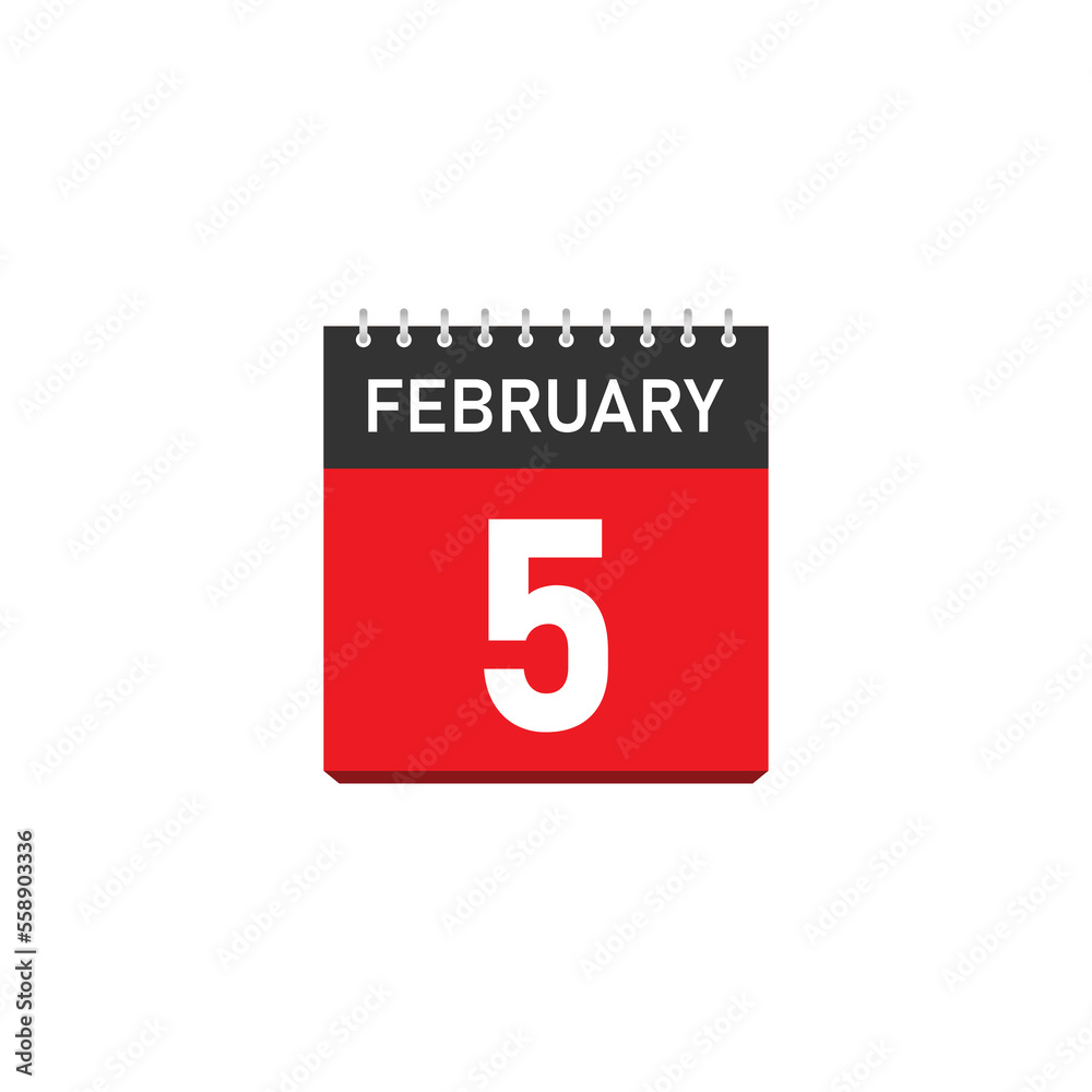 Obraz premium February 5 Concept Design. Vector Illustration.
