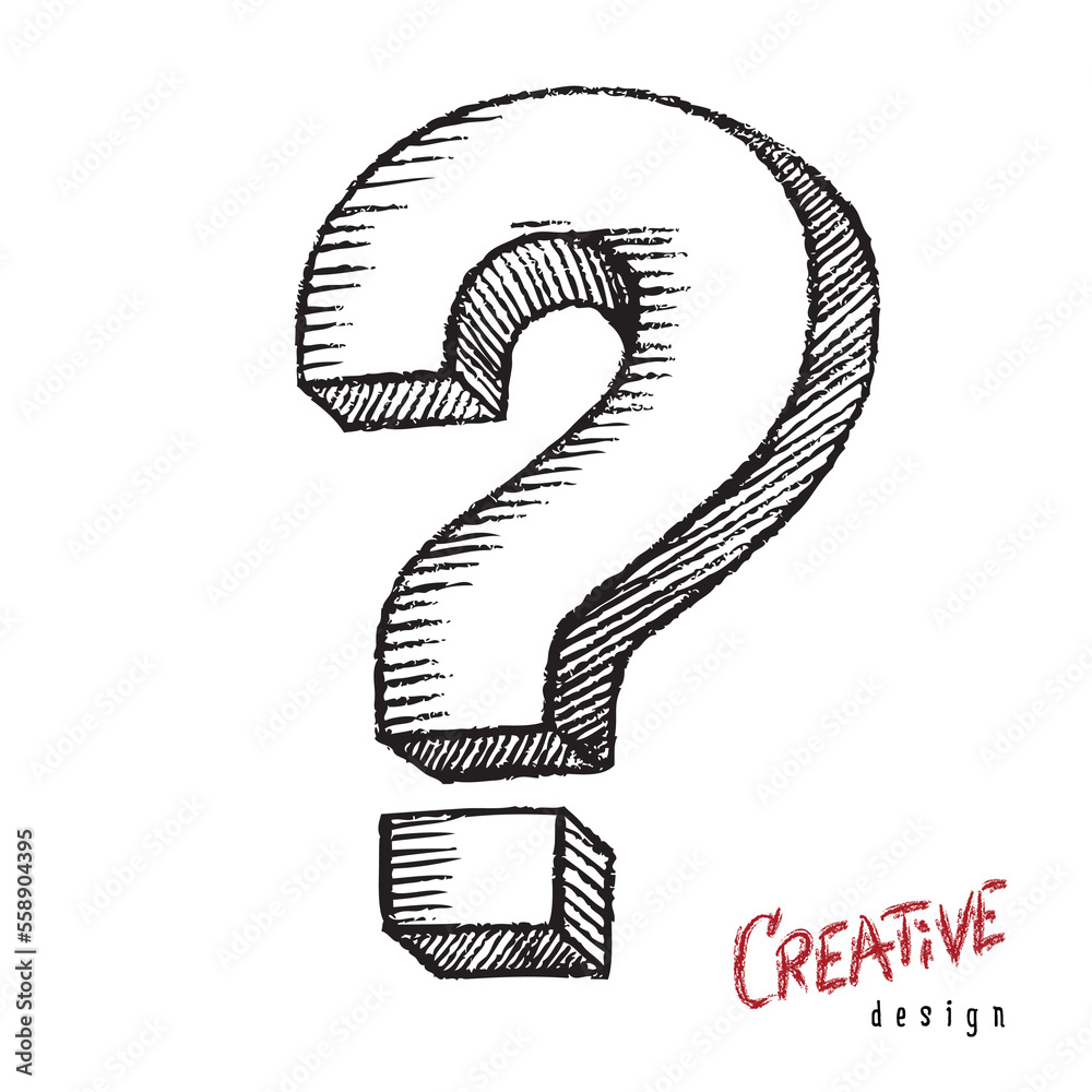 Hand Drawn Question Mark Doodle Sketch Style Icon Stock Vector   Illustration of query drawing 124000045